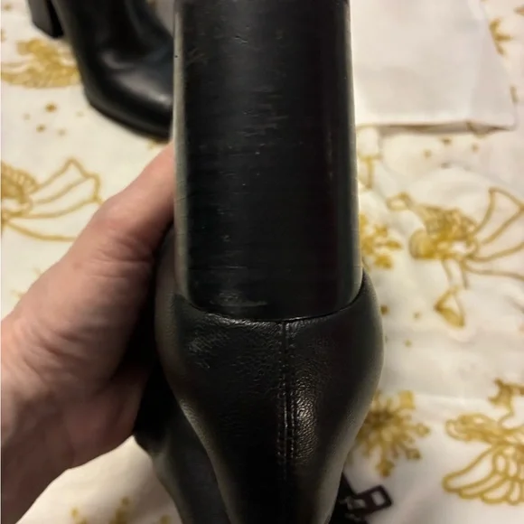 Coach Bond Napa Block Mid Calf Stacked Heels - Picture 4 of 8